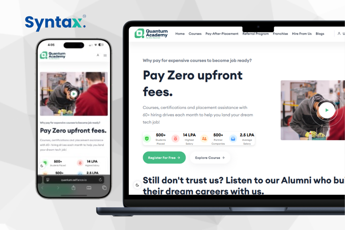 Quantum Academy – Education & Placement Platform for Job-Ready Tech Training