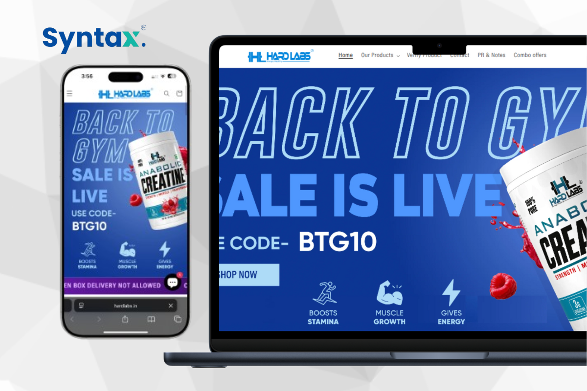 Hardlabs.in – eCommerce Platform for Supplement Brand